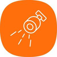 Lamp Line Curve Icon Design vector