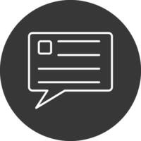 Blog Commenting Line Inverted Icon Design vector