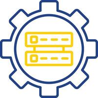 Data Management Line Two Colour Icon Design vector