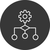 Algorithm Line Inverted Icon Design vector