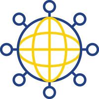 Internet Line Two Colour Icon Design vector