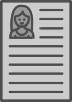 CV Line Filled Greyscale Icon Design vector