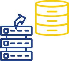 Data Stacks Line Two Colour Icon Design vector