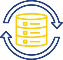 Data Synchronization Line Two Colour Icon Design vector