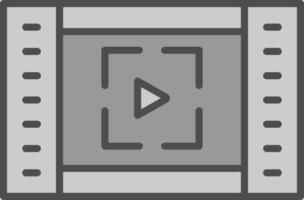 Full Screen Line Filled Greyscale Icon Design vector