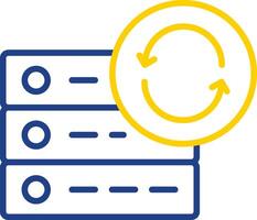 Data Synchronization Line Two Colour Icon Design vector