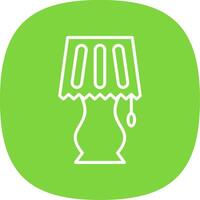 Lamp Line Curve Icon Design vector