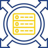 Data Driven Line Two Colour Icon Design vector