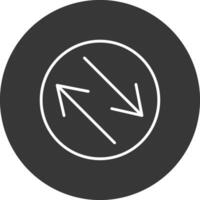 Swap Line Inverted Icon Design vector