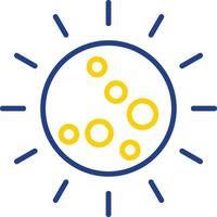 Sun Line Two Colour Icon Design vector