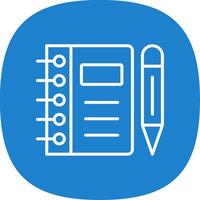 Notebook Line Curve Icon Design vector