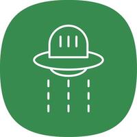 Ufo Hunter Line Curve Icon Design vector