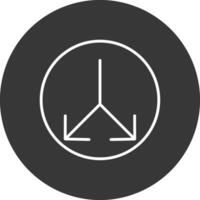 Split Line Inverted Icon Design vector