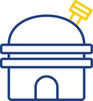 Observatory Line Two Colour Icon Design vector