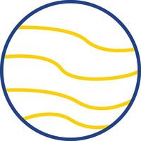 Planet Line Two Colour Icon Design vector
