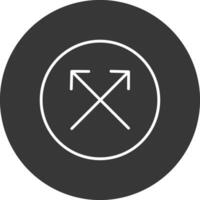 Split Line Inverted Icon Design vector
