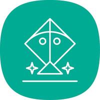 Kite Line Curve Icon Design vector