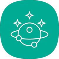 Astronomy Line Curve Icon Design vector