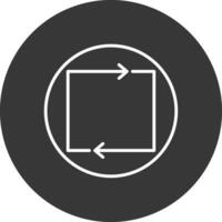 Loop Line Inverted Icon Design vector