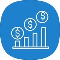 Growth Line Curve Icon Design vector