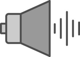 Audio Line Filled Greyscale Icon Design vector