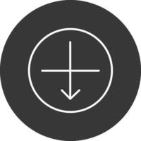 Intersect Line Inverted Icon Design vector