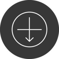 Intersect Line Inverted Icon Design vector