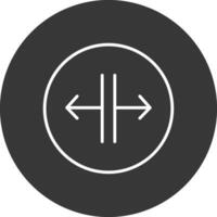 SPLIT Line Inverted Icon Design vector
