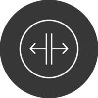 SPLIT Line Inverted Icon Design vector