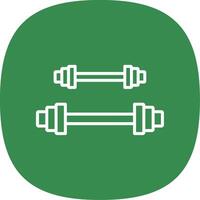 Weightlifting Line Curve Icon Design vector