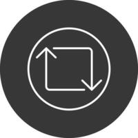 Loop Line Inverted Icon Design vector