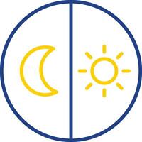 Day And Night free Line Two Colour Icon Design vector