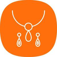 Jewelry Line Curve Icon Design vector