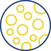 Moon Line Two Colour Icon Design vector
