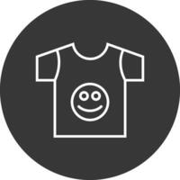 T Shirt Line Inverted Icon Design vector