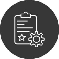 Quality Control Line Inverted Icon Design vector