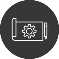 Prototyping Line Inverted Icon Design vector