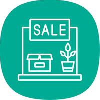 Garage Sale Line Curve Icon Design vector