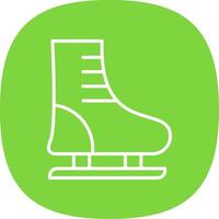 Ice Skating Line Curve Icon Design vector