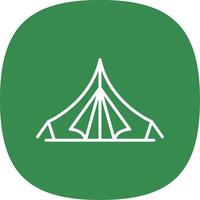 Tent Line Curve Icon Design vector