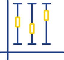 Box Plot Line Two Colour Icon Design vector