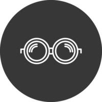 Glasses Line Inverted Icon Design vector