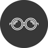 lentes línea invertido icono diseño vector