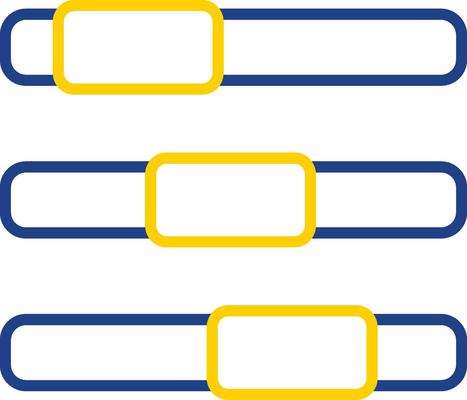 Progress Bar Line Two Colour Icon Design