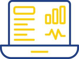 Dashboard Line Two Colour Icon Design vector