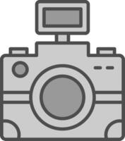 Photography Line Filled Greyscale Icon Design vector