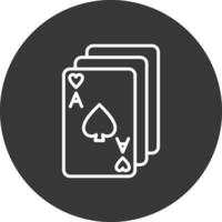 Card Game Line Inverted Icon Design vector