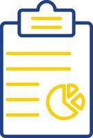 Clipboard Line Two Colour Icon Design vector