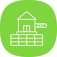 Barrier Line Curve Icon Design vector