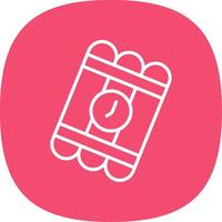 Bomb Line Curve Icon Design vector